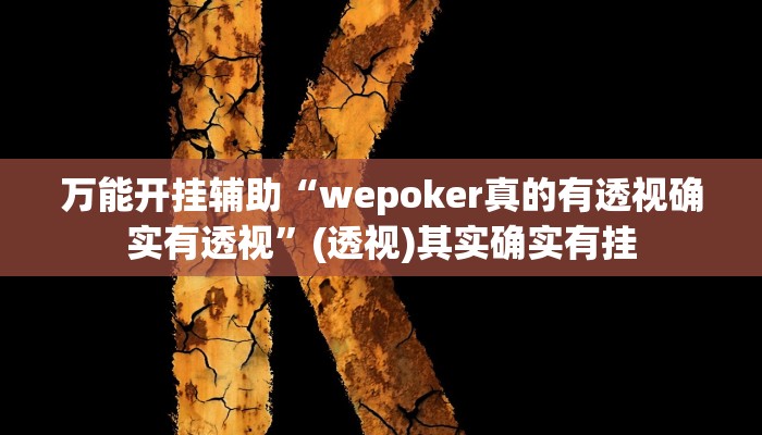 万能开挂辅助“wepoker真的有透视确实有透视”(透视)其实确实有挂 万能开挂辅助“wepoker真的有透视确实有透视”(透视)其实确实有挂