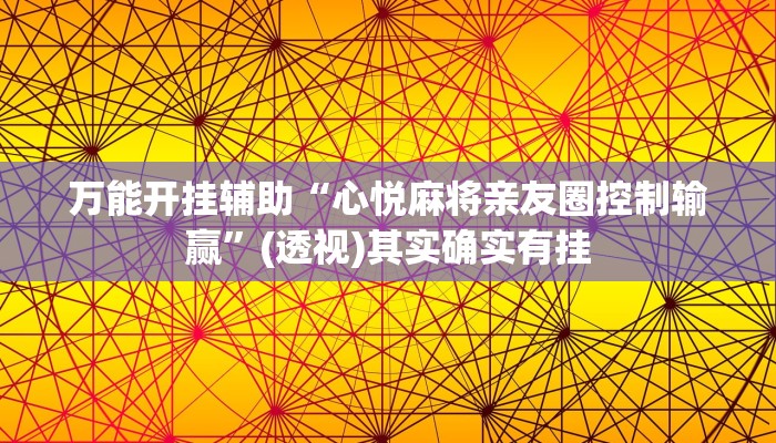实测教程”中至抚州麻将开挂神器”(透视)其实确实有挂 实测教程”中至抚州麻将开挂神器”(透视)其实确实有挂