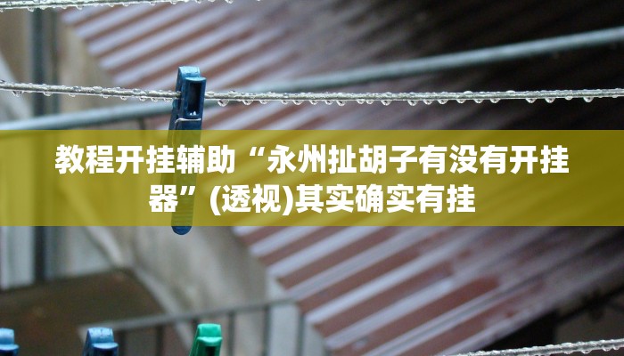 万能开挂辅助“点点长牌透视挂的软件”(透视)其实确实有挂