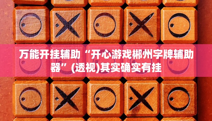 万能开挂辅助“开心游戏郴州字牌辅助器”(透视)其实确实有挂