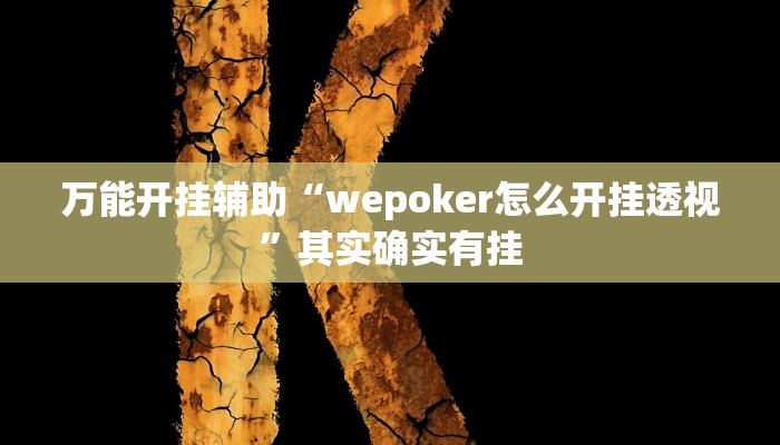 万能开挂辅助“wepoker怎么开挂透视”其实确实有挂 万能开挂辅助“wepoker怎么开挂透视”其实确实有挂