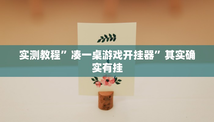实测教程”凑一桌游戏开挂器”其实确实有挂