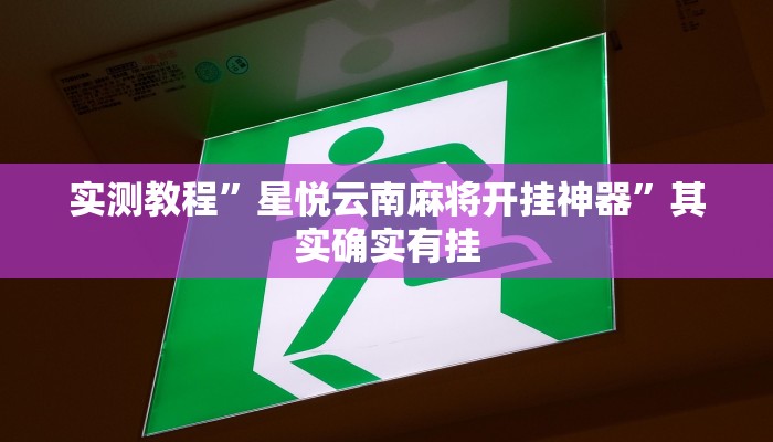 实测教程”星悦云南麻将开挂神器”其实确实有挂 实测教程”星悦云南麻将开挂神器”其实确实有挂