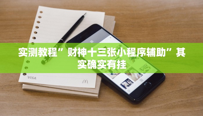 实测教程”财神十三张小程序辅助”其实确实有挂