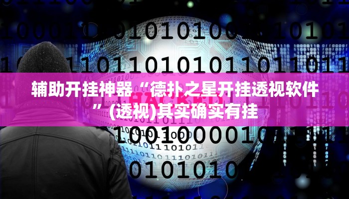 辅助开挂神器“德扑之星开挂透视软件”(透视)其实确实有挂