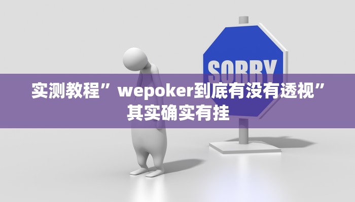 实测教程”wepoker到底有没有透视”其实确实有挂