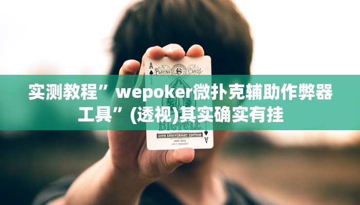 实测教程”wepoker微扑克辅助作弊器工具”(透视)其实确实有挂