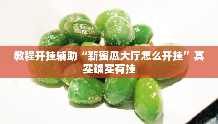 教程开挂辅助“新蜜瓜大厅怎么开挂”其实确实有挂 教程开挂辅助“新蜜瓜大厅怎么开挂”其实确实有挂