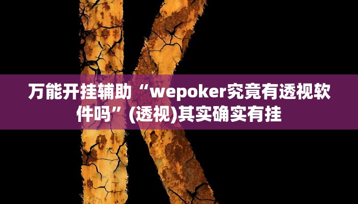 万能开挂辅助“wepoker究竟有透视软件吗”(透视)其实确实有挂 万能开挂辅助“wepoker究竟有透视软件吗”(透视)其实确实有挂