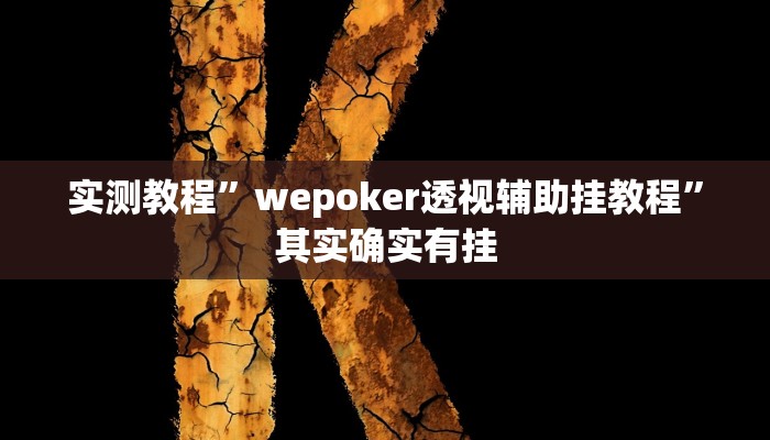 实测教程”wepoker透视辅助挂教程”其实确实有挂 实测教程”wepoker透视辅助挂教程”其实确实有挂