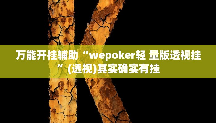 万能开挂辅助“wepoker轻 量版透视挂”(透视)其实确实有挂 万能开挂辅助“wepoker轻 量版透视挂”(透视)其实确实有挂