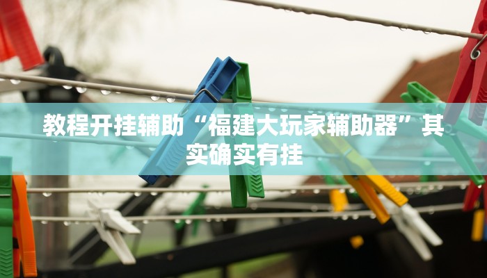 教程开挂辅助“福建大玩家辅助器”其实确实有挂 教程开挂辅助“福建大玩家辅助器”其实确实有挂