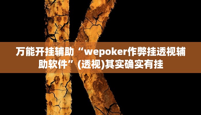 万能开挂辅助“wepoker作弊挂透视辅助软件”(透视)其实确实有挂 万能开挂辅助“wepoker作弊挂透视辅助软件”(透视)其实确实有挂