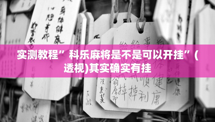 教程开挂辅助“八闽掌上麻将怎么开挂”开挂(透视)辅助教程