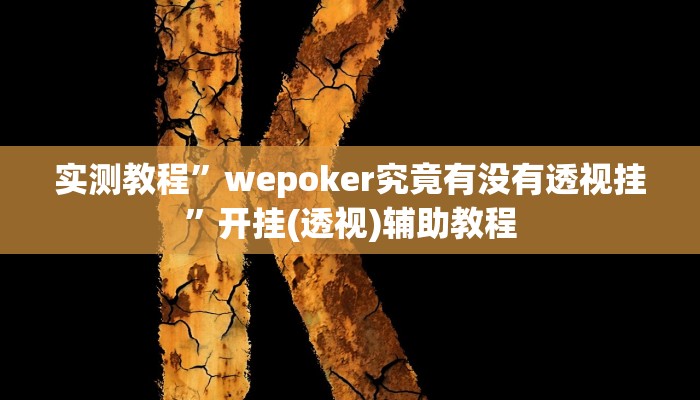实测教程”wepoker究竟有没有透视挂”开挂(透视)辅助教程 实测教程”wepoker究竟有没有透视挂”开挂(透视)辅助教程