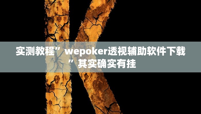 实测教程”wepoker透视辅助软件下载 ”其实确实有挂 实测教程”wepoker透视辅助软件下载 ”其实确实有挂