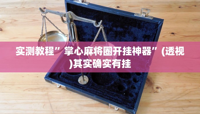 实测教程”掌心麻将圈开挂神器”(透视)其实确实有挂