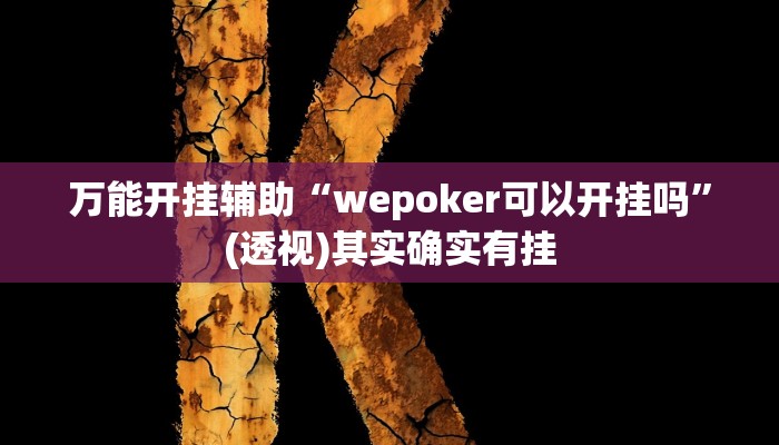 万能开挂辅助“wepoker可以开挂吗”(透视)其实确实有挂 万能开挂辅助“wepoker可以开挂吗”(透视)其实确实有挂