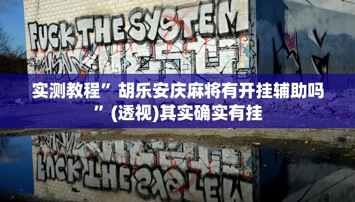 实测教程”胡乐安庆麻将有开挂辅助吗”(透视)其实确实有挂 实测教程”胡乐安庆麻将有开挂辅助吗”(透视)其实确实有挂