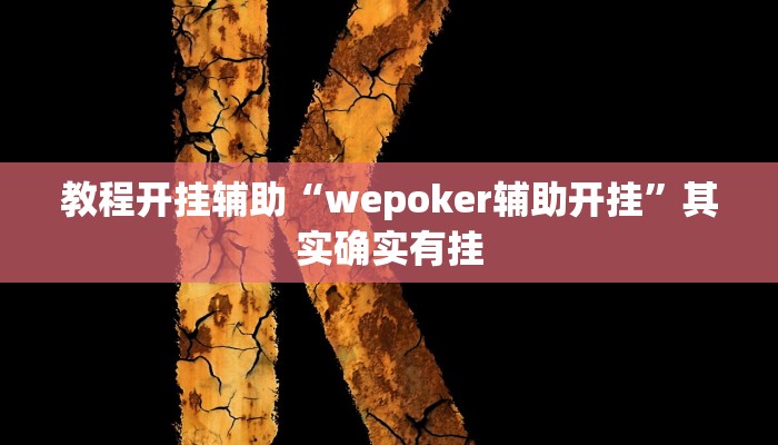 教程开挂辅助“wepoker辅助开挂”其实确实有挂 教程开挂辅助“wepoker辅助开挂”其实确实有挂