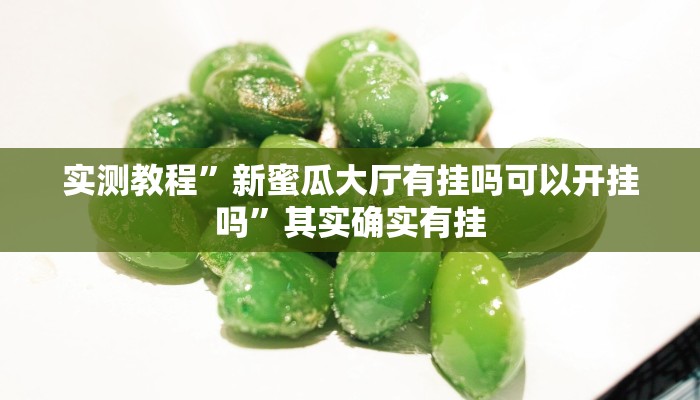 实测教程”新蜜瓜大厅有挂吗可以开挂吗”其实确实有挂