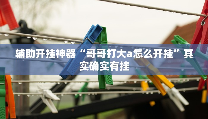 辅助开挂神器“哥哥打大a怎么开挂”其实确实有挂 辅助开挂神器“哥哥打大a怎么开挂”其实确实有挂