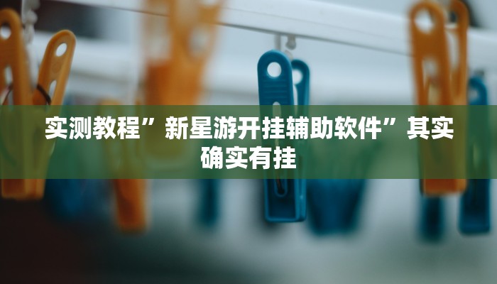 实测教程”新星游开挂辅助软件”其实确实有挂 实测教程”新星游开挂辅助软件”其实确实有挂