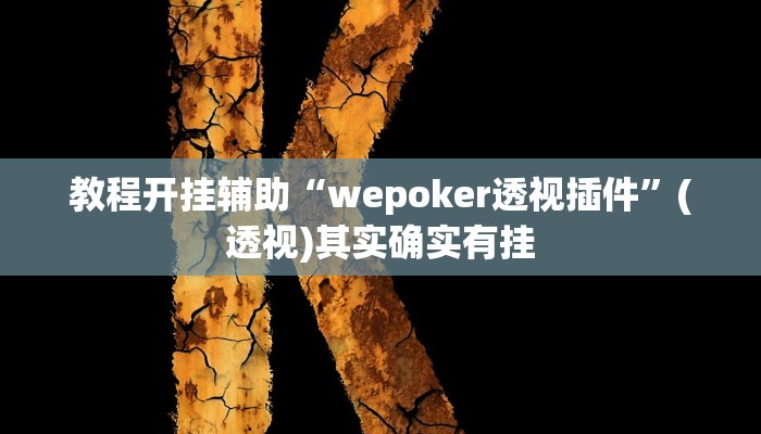 教程开挂辅助“wepoker透视插件”(透视)其实确实有挂 教程开挂辅助“wepoker透视插件”(透视)其实确实有挂