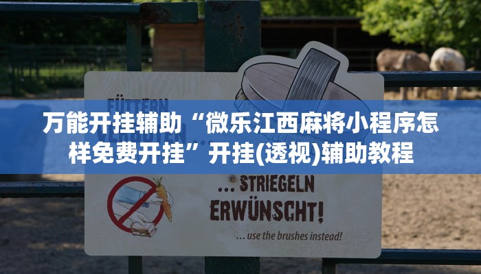 万能开挂辅助“微乐江西麻将小程序怎样免费开挂”开挂(透视)辅助教程