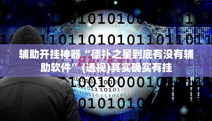 辅助开挂神器“德扑之星到底有没有辅助软件”(透视)其实确实有挂