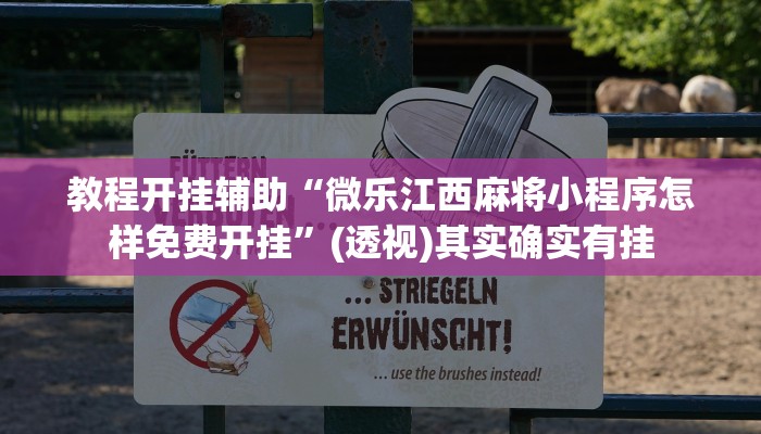 教程开挂辅助“微乐江西麻将小程序怎样免费开挂”(透视)其实确实有挂 教程开挂辅助“微乐江西麻将小程序怎样免费开挂”(透视)其实确实有挂