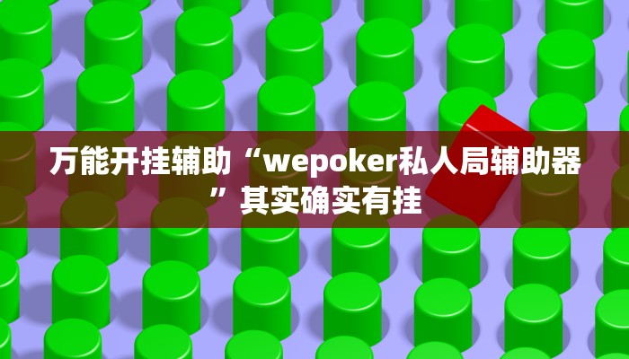 万能开挂辅助“wepoker私人局辅助器”其实确实有挂
